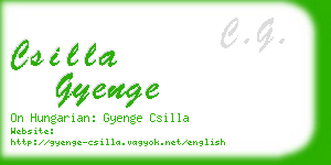 csilla gyenge business card